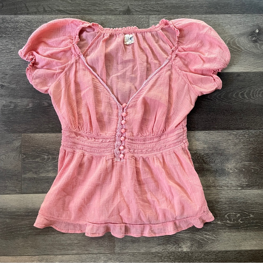 Edme & Esyllte Womans Top 8 Floral Flowing Boho Peasant Countrycore Cottagecore